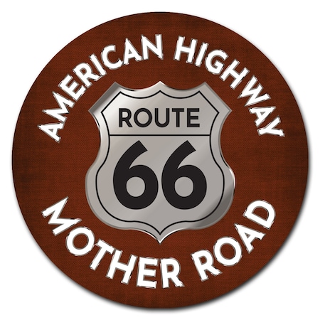 Signmission American Highway 66 Circle Vinyl Laminated Decal D-36-CIR-American Highway 66